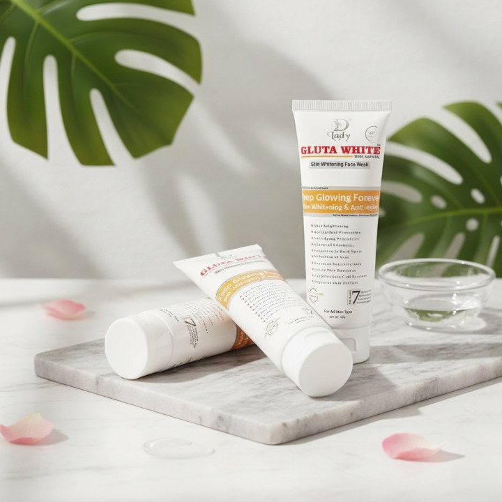 Gluta White 100% Natural Skin Whitening & Anti-Aging Face Wash
